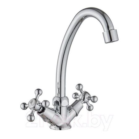 Смеситель для кухни двухручковый хром Potato Diadonna D400-65