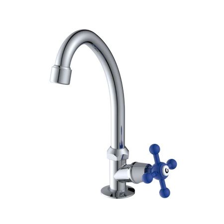 Кран водоразборный одноручковый на холодную воду хром  Potato Эверест B41-353