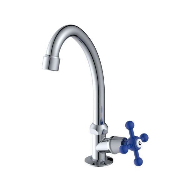 Кран водоразборный одноручковый на холодную воду хром  Potato Эверест B41-353