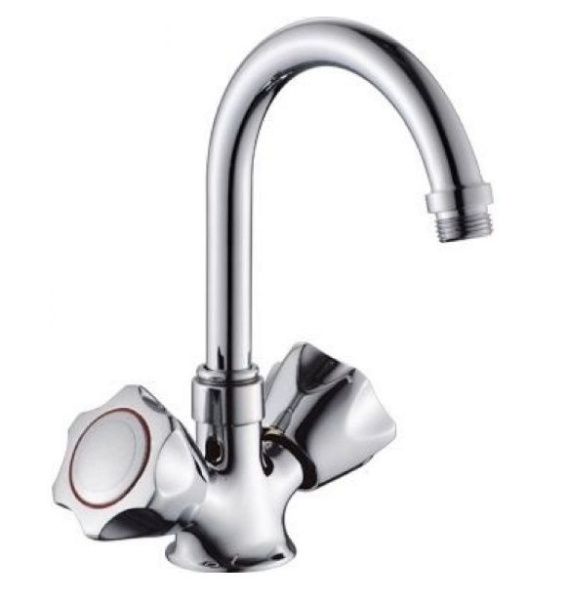 Смеситель для кухни двухручковый хром Potato P 10309A