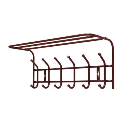 Вешалка настенная с полкой ВП6М/А 6-крючков (600 х 238 х268 h мм.) медный антик Ника (упак.5шт.)