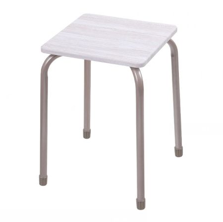 Табурет "Комфорт2" на 4-х опор. разборн. квадратн (МДФ). ТКМ2/Б Винтаж белый Ника