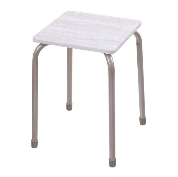 Табурет "Комфорт2" на 4-х опор. разборн. квадратн (МДФ). ТКМ2/Б Винтаж белый Ника