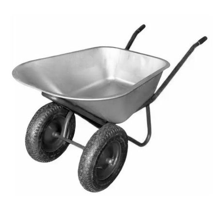 Тачка строительная 2-колесная 110л корыто полукруглое ПMS2-110 (КИТАЙ)