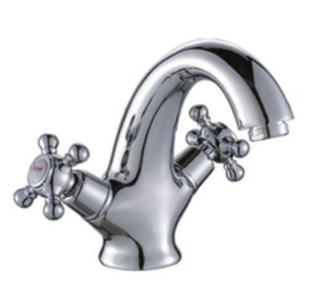 Смеситель для раковины двухручковый белый Potato P 10322-7