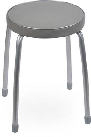 Табурет "Фабрик2" ТФ02/С без обода 4-х опор.(кругл.сидение) серый Ника