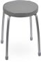 Табурет "Фабрик2" ТФ02/С без обода 4-х опор.(кругл.сидение) серый Ника