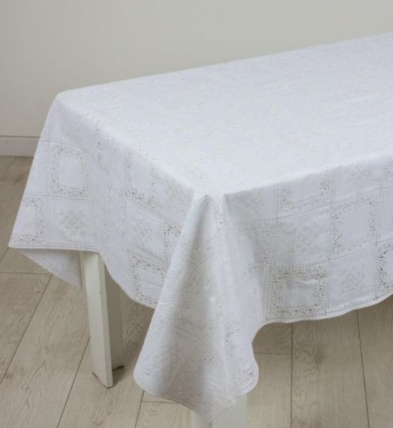 Клеенка ажурная "Lace Print" P-051W, бел (1,37х20м)