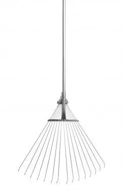 Грабли веерные 15 зуб. проволочные раздвиж. "Колхозница" с металической ручкой