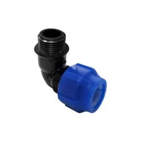 Отвод ПНД компрессионный с наружной резьбой  25х1/2" (120/30) VALFEX