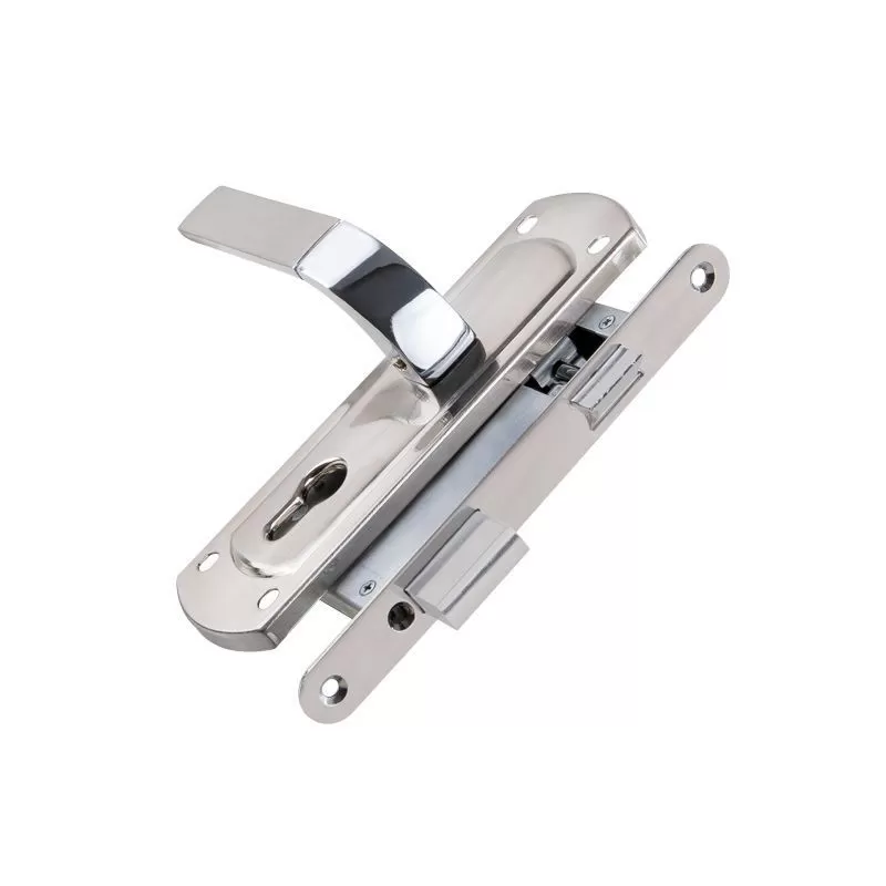 Корпус замка с ручкой LOCKSET25.ORION.5558-1 мат.никель/хром