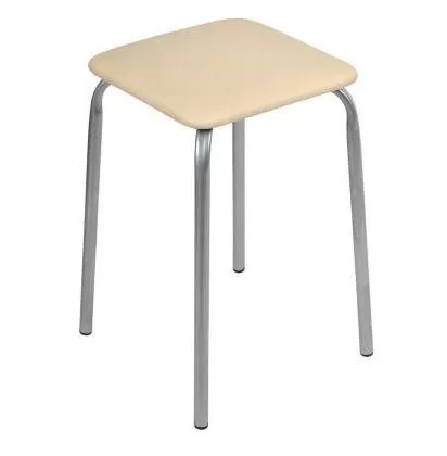 Табурет "Эконом" ТЭ3/СК на 4-х опор.(квадр.сидение. ДСП) слон.кость. Ника