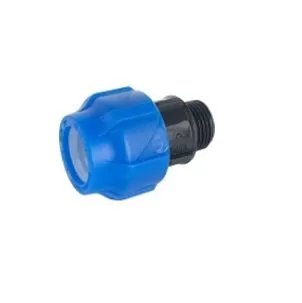 Муфта ПНД компр. соединительная c наружной резьбой  25х3/4" (160/40) VALFEX