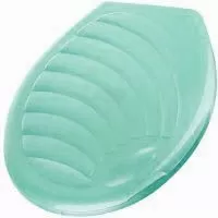 Крышка для унитаза жесткая зеленая (салатовая) "Ракушка"