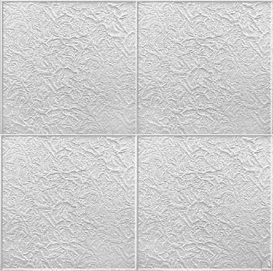 Плитка потолочная белая штампованная Париж 2/48 (упак 192шт.)