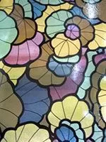 Пленка с/к "HONGDA" арт.9001 (витраж мозайка-цветы) 0.45х8м