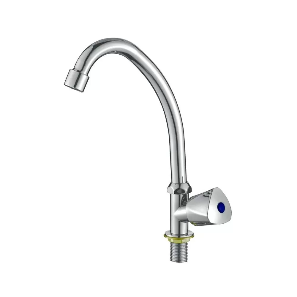 Кран водоразборный одноручковый на холодную воду хром  Potato Эверест B41-334