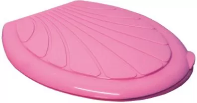 Крышка для унитаза жесткая розовая "Ракушка"