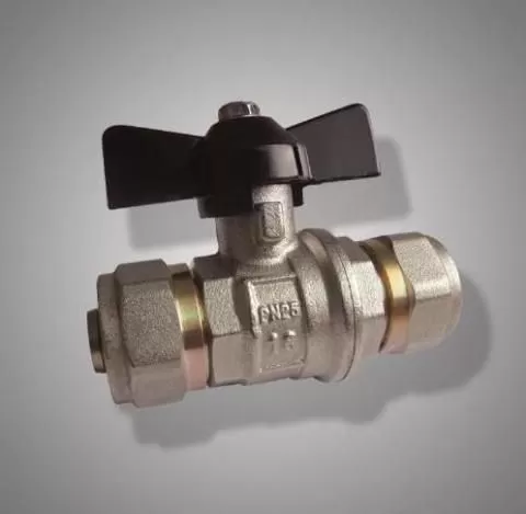 Кран шаровый  с цангой F 253.2020 FR 403  20*20 латунь Frap