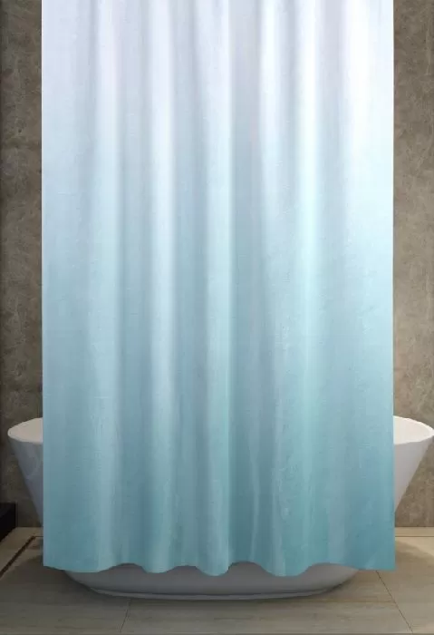 Штора для ванной тканевая голубая, сирена ВТ-829217 , "Дорофей", 180*180