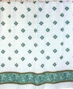 Штора для ванной тканевая зеленая, 1185, "Залел", 180*200