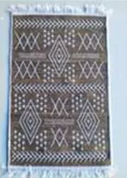 Коврик из хлопка 60*120 крем./сер. UK70531 Kilim Usak