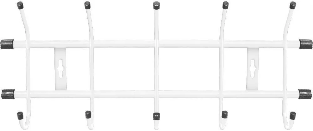 Вешалка настенная ВН5/МБ 5-крючков (484 х 188 мм.) матовый белый Ника (упак.5 )