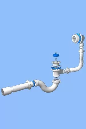 С-6155 Сифон ВАРЯГ АНИ с гибкой трубой 40*50