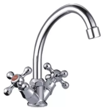 Смеситель для кухни двухручковый хром Potato P 4065 (уп.2шт.)