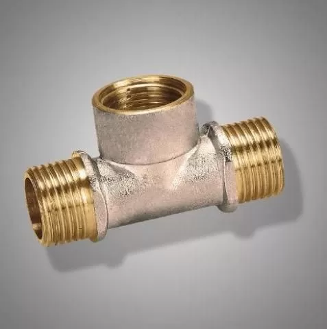 Тройник резьбовой латун. F 331.0404 (T 1/2M*1/2F*1/2M) (уп.5шт.)