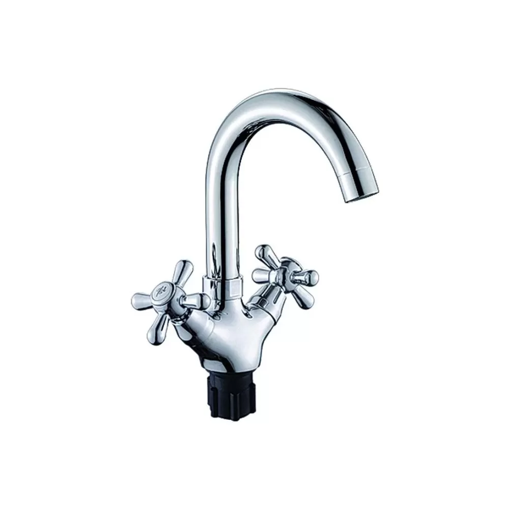 Смеситель для кухни двухручковый  хром  Potato Эверест B10-301