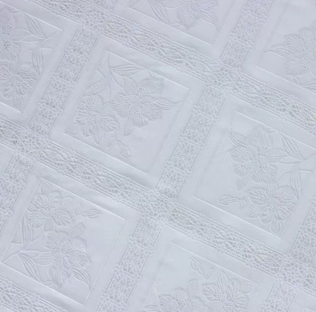 Клеенка ажурная "Lace Print" LSZG003B, бел. с жемчугом (1,37х20м)