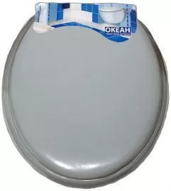 Крышка для унитаза мягкая серая