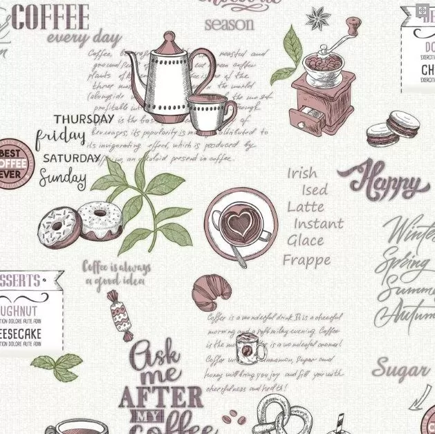 Обои Пончики винил. С32-03 0,5мх10м (упак.9 рул.)