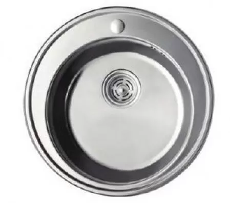 Мойка F510 круглая глянец с отверстием 51*51*18 Frap