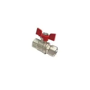 Кран шаровой PREMIUM для ВОДЫ с накид. г 1/2" ВР/ВР,бабочка, лат. НИК-Й VALFEX 11Б27фт1М (56/14)