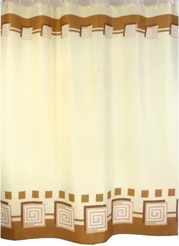 Штора для ванной тканевая бежевая, 1031, "Залел", 180*200
