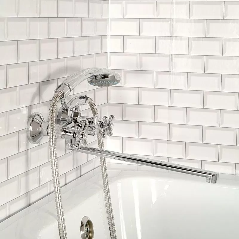 Смеситель для ванны двухручковый хром Potato Diadonna D80-223301