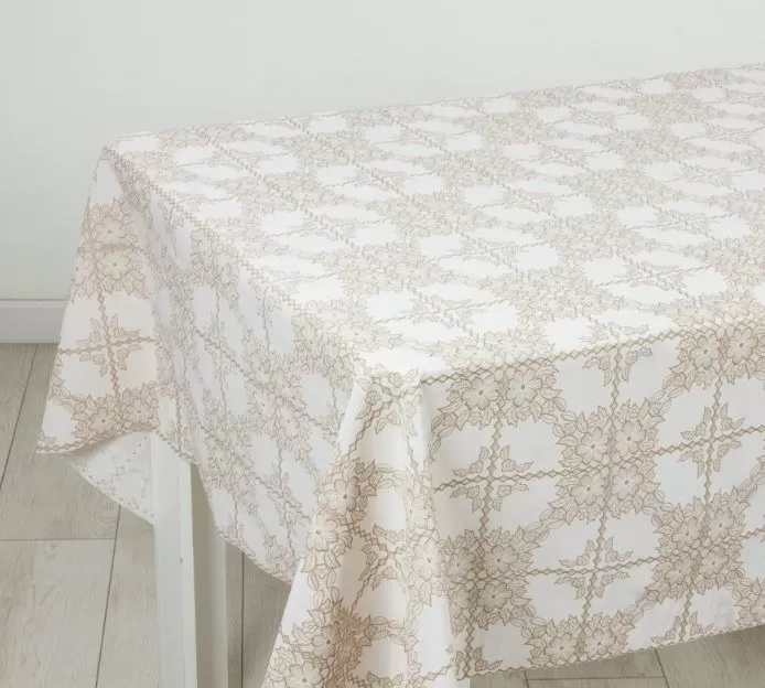 Клеенка ажурная "Lace Print" LS005K, сепия (1,37х20м)